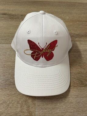 Dolly Parton White Butterfly Baseball Cap Adult Size